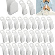 5/10/20/50/100pcs White Clothes Hanger Connector Hooks, Fashion Coat Hanger Linking Clips, Magic Han