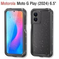 For Motorola Moto G Play (2024) 6.5" IP68 Waterproof Shockproof Case 360 Full Body Dustproof Strap Cover Screen Protector
