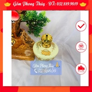 Cheap Ceramic Yellow Glaze Oil Lamp