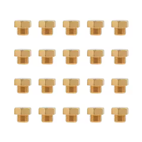 20Pcs Nozzle Replacement,M5x0.5mm/0.68mm Brass Jet Nozzle for Propane LPG Natural Gas Pipe,Water Hea