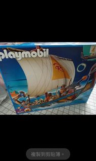 全新 公司貨 德國 Playmobil 4241 埃及 戰艦 船 法老王 摩比 老件 老摩 絕版 XXL 動物 歷史
