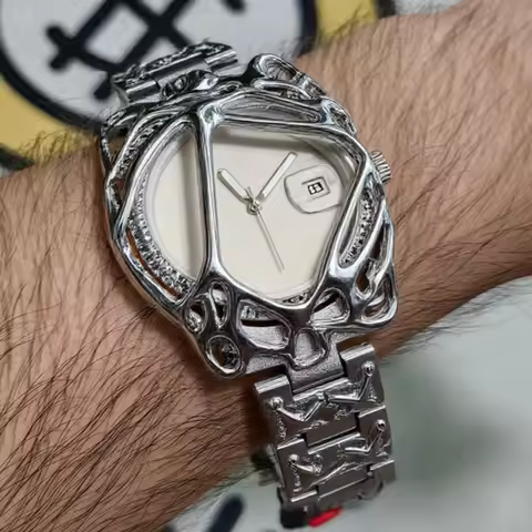 All Silver Unique Style Personalize Quartz Watch Men AAA High Quality Alabaster Fashion Unisex Hot S