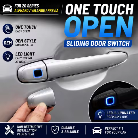Car Door Switch For Toyota Alphard Vellfire 20 Series Previa Power Sliding LED One Touch Open Button