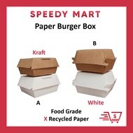 Bekas Kertas Burger [50pcs] Burger Box / Paper Burger Box / Kraft Paper Burger Box