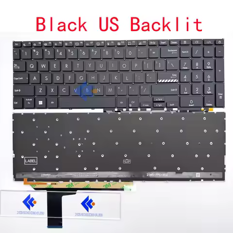 XIN-Russian-US layout Backlit Laptop Keyboard For Asus VivoBook 17 X1702 X1703 M1702QA X1702ZA M1703
