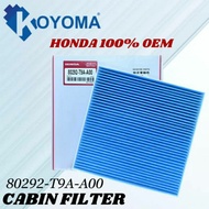 HONDA CITY TMO, T9A JAZZ TFO,T5A,CRZ,HRV,BRV, INSIGHT,CRV-NEW CABIN FILTER (80292-T9A-A00)