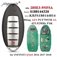 285E3-9NF5A Remote Control Car Key For Infiniti QX60 2016 2017 2018 4A 433MHz Promixity Keyless Card
