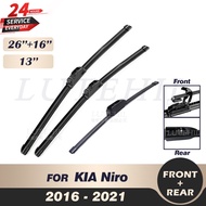 Wiper Front & Rear Wiper Blades Set For KIA Niro 2016 2017 2018 2019 2020 2021 Windshield Windscreen