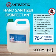 【READY STOCK)】Alcohol Hand Sanitizer 75% [5000ML] Hand Sanitizer / Rubbing Alcohol / Multi Surface Disinfection