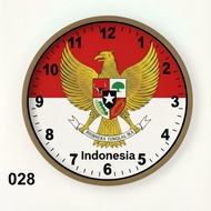 028- 30cm wall clock paper Bekground (Garuda).