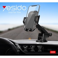 [ORIGINAL YESIDO] 360 Universal Car Phone Holder Stand Dashboard Windshield GPS Car Mount Mobile C23