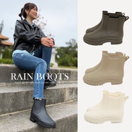 Straw Martellio T80036 [23.5-25.5] Women's Shoes MIT Rain Or Two Wear Versatile Chelsea Short Boots
