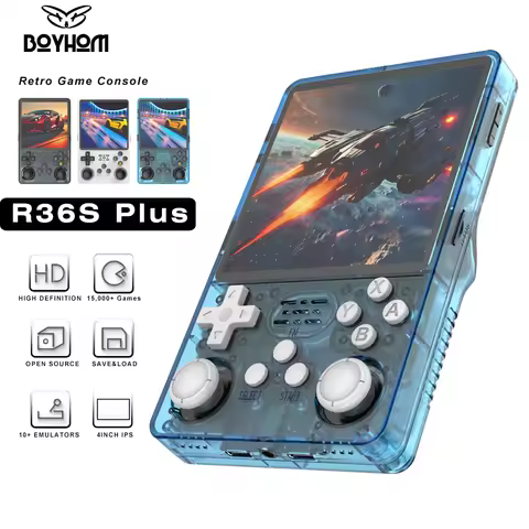 BOYHOM R36Plus Big Screen Linux OS Retro Game Console R36S Plus 4.0inch IPS Screen Wifi for GBA 10+ 