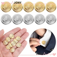 JONYPH 10pcs Blazer Button Uniform Eagle Badge Metal Blazer Suits Clothing Accessories