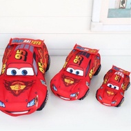 รถพิกซาร์1คันขนาด25-35ซม. ของเล่น3ชิ้น Lightning McQueen ตุ๊กตาหนานุ่มสีแดงหมอนอิงหมอน McQueen ยัดไส