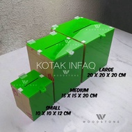 HIJAU Large Envelope Box For Eid Acrylic/Infaq Jumbo Charity Box/Acrylic Mosque/Raffle Coupon Box/Lu
