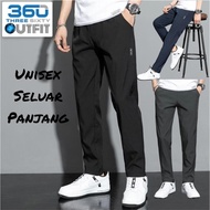 360 Outfit Celana Panjang Unisex Cotton Polyster Seluar Panjang Lelaki Wanita Seluar Panjang Casual 