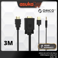 ORICO XD-VATH-30 VGA to HDMI Adapter Cable with Audio - 3M