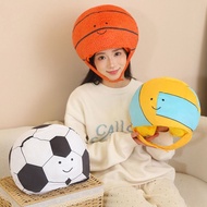CH~Funny Basketball Football Billiards Volleyball Plush Toy Headgear Hat Dress Up Children's Photo S
