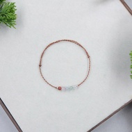 Five-colored ring with thin thread mixed with five elements and five destiny stones| Small Buds| Fiv