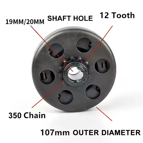 NEW-12 Tooth 350 Chain 168 Engine For GO Kart Karting Minibike Fun Centrifugal Coupling Automatic Cl