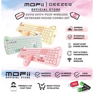 MOFII Geezer Cute Cat Plus Wireless/Bluetooth Keyboard Mouse Set Office PC Laptop Table
