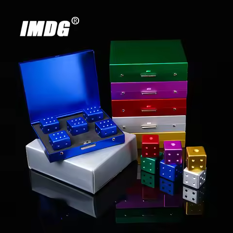5pcs/pack Colorful Aluminum Alloy Metal Dice Square Box 16mm Square Corner High Quality Boutique Gam