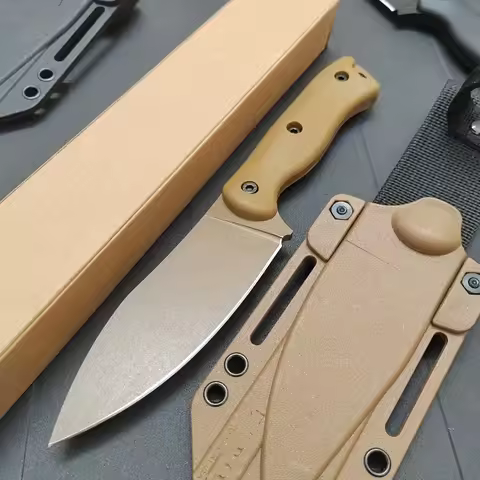 KA-BAR Becker BK19 Nessmuk Fixed Blade Knife Tan Nessmuk Blade Tan Ultramid Handles with Sheath Outd