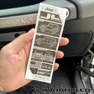 Jeep Wrangler JKJL Off-Road Water Depth Door Data Sticker Car Model Specifications Plate Off-Road Ad