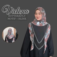 Anindya Olshop Tudung Sarung Instant Hijab Houdie VIELONA BUTTERFLY BLINK Softpad Ceruty Babydoll Pr