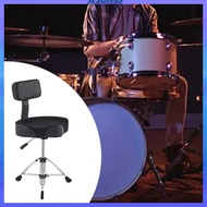 [Flameer2] Drum Throne with Backrest,Hydraulic Drum Stool,Drum Chair,Padded Height