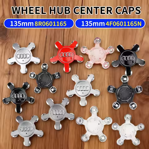 4pcs 135mm Car Wheel Center Cap Hub Covers Badge logo 8R0601165 4F0601165N For Audi A1 A3 A4 A5 A6 A