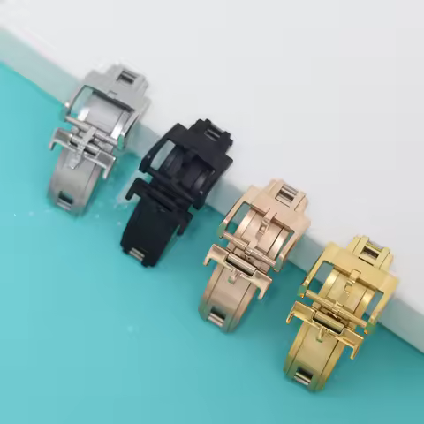 16mm 18mm 4Colors Spring Deployant Clasp Perfect Fit for Rolex Cartier Omega IWC Watch Original Repa
