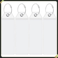 4Pcs Transparent Stainless Steel Travel Luggage Tags Id Bag Tags