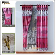 Gorden Jendela Kamar Motif Printing Bahan Kain Blackout Tinggi 230