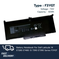 Notebook Battery Dell Latitude 14 E7280 E7480 13 7390 E7390 Series F3YGT DJ1J0 Original Grade 