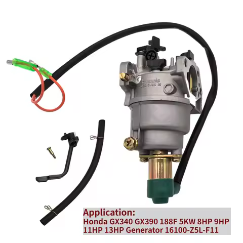 For Honda GX340 GX390 Carburetor 188F 5KW 8HP 9HP 11HP 13HP Generator w/ Solenoid Carb 16100-Z5L-F11