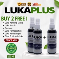 Promosi Pakej Jimat (2+1) LukaPlus 100ml Spray | Luka Kencing Manis | Foot Ulcer | Luka Kronik | Bed