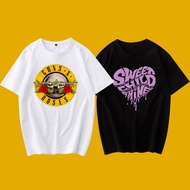 Guns N 'Roses Gun Roses Gun Flower Band t-Shirt Merchandise Rock Short-Sleeved Pure Cotton Music Festival Wear 5.16