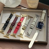 Leather Metal Leaf Strap For A-pple Watch Strap Series11 10 9 87654321,SE,Ultra i Wath Strap Size 41