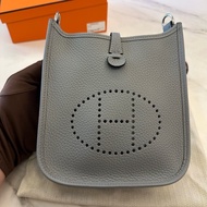 Hermes mini Evelyne 灰銀