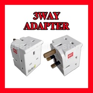 MK 13A 3 WAY ADAPTER ( BAKELITE ) / 3 WAY ADAPTER ( MULTI & 2 PIN ) / 3 WAY ADAPTER EXTENSION 3 PLUG