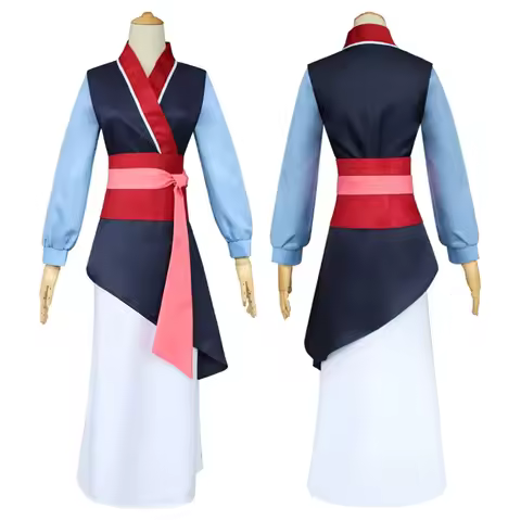 Mulan Cosplay Costume Women Princess Mu Lan Dress Chinese Hanfu Heroine Outfit for Halloween Comic C