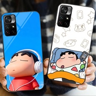 Crayon Shin-chan 07 Glass Phone Case For POCO F3 F4 F5 M3 M4 M5 M6 4G X3 X4 GT NFC X5 X6 PRO 5G