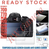 (JG01) Tempered Glass Canon 70D 77D 6D Mark II 80D 90D 700D 800D Anti