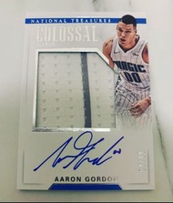 Panini Nba National Treasures Colossal Aaron Gordon 2 Color Jersey On Card Auto /99