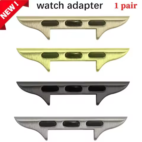 2pcs 14mm 16mm 18mm Connector for Apple Watch 41mm 40mm 38mm Stainless Steel Adapter for Iwatch 9 8 