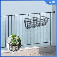 [Wishshopeehhh] Hanging Plant Basket, Balcony Flower Pot Holder, Patio Planter, Railing Shelf, Porch, Flower Pot Stand, Metal Hook for