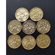Singapore 2nd Series 1 Dollar 1988 -1997 ( 8 Coins )