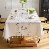 Nordic Style Square Cover Cloth Flower Fabric Coffee Table Cloth Yi Man Qi Yun Artistic Tablecloth E